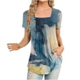 thumbnail image 1 of Pompotops T-Shirt Décontracté à Manches Courtes Imprimé Mode pour Femmes, 1 of 6
