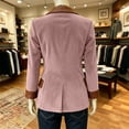 thumbnail image 5 of Ynynloco Women's Corduroy Blazers Jackets Dressy Casual Long Sleeve Lapel Fall Winter Professional Work Business Outerwear, 5 of 9