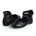 thumbnail image 6 of "Nova Utopia Girls Ankle Strap Ballet Flat Shoes NF-NFGF316-Black-1", 6 of 8