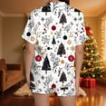 thumbnail image 4 of Women's Christmas Pajamas 2Pacs Christmas Elements Pink Womens Pj Sets Casual Short Sleeve Sleepwear Xmas Graphic Pjs Shorts with Pockets, 4 of 7