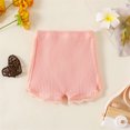 thumbnail image 2 of SXcggal The New Easter Newborn Clothes Baby Girl Solid Color Romper Cartoon Print Pants Set Infant Clothing Set Fashionable Comfortable Beautiful Newborns Short Pants, 2 of 6