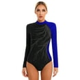thumbnail image 1 of iEFiEL Womens Glitter Rhinestones Leotard Long Sleeve Bodysuit for Gymnastics Dance Figure Skating, 1 of 7