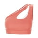 thumbnail image 3 of Gibobby Ropa interior deportiva para mujer, chaleco vacío de un hombro, a de golpes, para correr, deportes, espalda, sujetador, ropa de Yoga(Rosa,M), 3 of 5