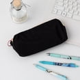 thumbnail image 4 of Hyknon Pencil Pouch Bag, Large Capacity Zipper Pen Case, Soft Solid Color Minimalist Pen Box, Portable Stationery Storage Bag for Adult, Multi-Functional Makeup Bag for Daily Campus Office, Black, 4 of 7