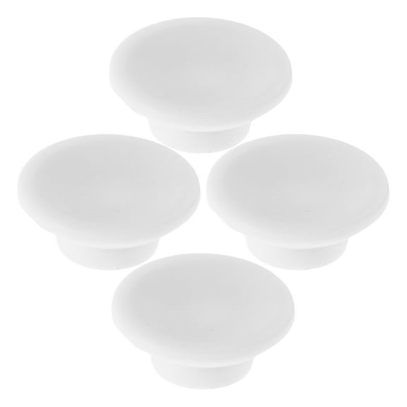 HONMEET 4Pcs Universal Freezer Drain Hole Plug White Rubber Leak Proof Replacement Cooler Cap