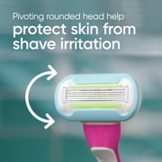 Gillette Venus Extra Smooth Green Disposable Womens Razors, 2 Count