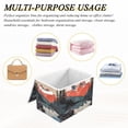 thumbnail image 6 of Yayeee Collapsible Cube Storage Bin with Lid Fabric Closet Decorative Basket with Handles, Mountains at Dawn, 6 of 7