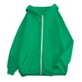 thumbnail image 3 of Ediodpoh Womens Casual Solid Long Sleeve Zipper Hooded Coat Pocket Sweatshirt Tops Solid Women's Hoodies Sweatshirts Green_003 L, 3 of 4