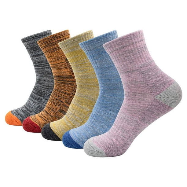 Calcetines unisex de algodón transpirables y absorbentes del sudor, calcetines cortos de tubo de color para mujer.