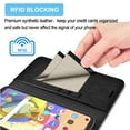 thumbnail image 4 of Galaxy A21 Case, 4G Galaxy A21 Wallet Case,Takfox [RFID Blocking] PU Vegan Leather Cover Card Slots Cash ID Credit Card Holder Magnetic Folio Flip Phone Case Kickstand For Galaxy A21 US Version,Black, 4 of 6