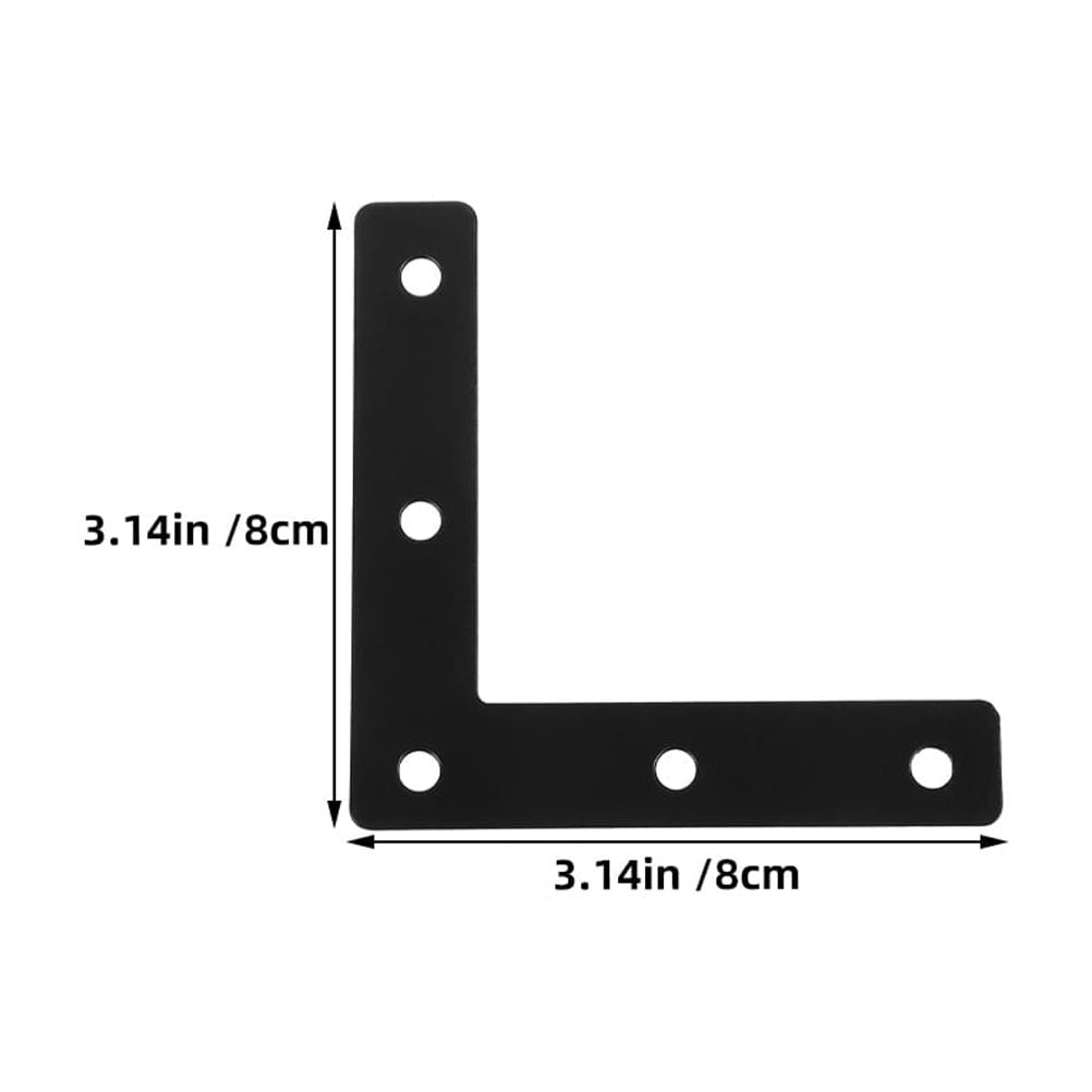 Raindrops 15pcs Heavy Duty L-Shaped Metal Brackets 90 Degree Corner Braces for Wood Furniture, Shelves, Cabinets, Desk, Table, Chair Connectors