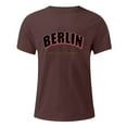 thumbnail image 2 of NOLDARES Men's T-Shirts Graphic Letter Print Summer Vintage Short Sleeve Loose Leisure Trends Comfortable Fit Tees(Brown,M), 2 of 3
