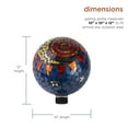 thumbnail image 5 of Alpine Corporation 10" Glass Mosaic Sun and Moon Gazing Globe, Multicolor, 5 of 12