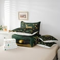 thumbnail image 6 of jejeloiu Christmas Reindeer Bedding Comforter Set 7 Pieces,Marry Christmas Theme Full Bedding Set,Green Xmas Gifts Fitted Sheet Flat Sheet For Child,Microfiber Bedroom Decor Reversible, 6 of 8