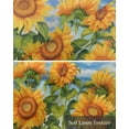 thumbnail image 6 of Watercolor Sunflowers Linen Curtain Valance for Bedroom/Bathroom/Kitchen/Office/Living/Dining Room Windows,Country French Summer Botanical Floral Pocket Topper Drapes Decorative Cafe Drapery 54x18, 6 of 6