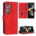 thumbnail image 2 of Compatible with Samsung Galaxy Z Fold 6 Flip Phone Case,With Card Slots,PU Leather Flip Folio Fold Kickstand,Magnetic Closure,Anti-Scratch Shockproof Anti-fall Durable Wallet Phone Case,Red, 2 of 6