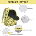 thumbnail image 4 of Floral Print Bookbag for School College and Work, Large Capacity Backpack with Laptop Compartment, Durable Everyday Bookbag for Commuting and Travel, Sunflower Flowers Design Unisex Gift, 4 of 5