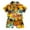 Yellow, variant on Hienoo Newborn Boys Summer Outfits Hawaii Short Sleeved Beach Shirt Shorts Set for Kids