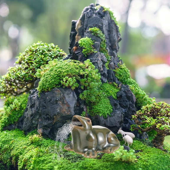 Worgeous Ceramic Frog Statue Waterfall Fountain Divider for Garden, Indoor, Office Zen Pond Decor and Landscape Water Feature