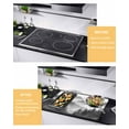 thumbnail image 3 of nqOlkjepod Large Induction Cooktop Protector Mat 36"x21", Black Mist Forest Stove Top Covers for Electric Stove, Vintage Natural Mountain Landscape Stove Burner Cover Mats, Glass Top Stove Cover, 3 of 8