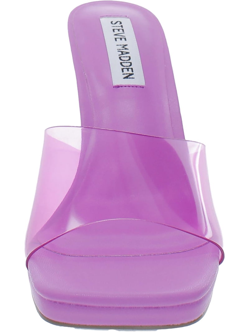 STEVE MADDEN Womens Purple Translucent Padded Lipa Square  display picture 3
