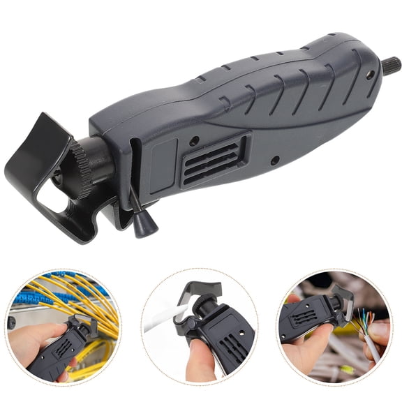 Milisten Black Wire Stripper Tool for Daily Use Durable Plastic and Metal Efficient Cable Stripping Tool 7.5 Inches