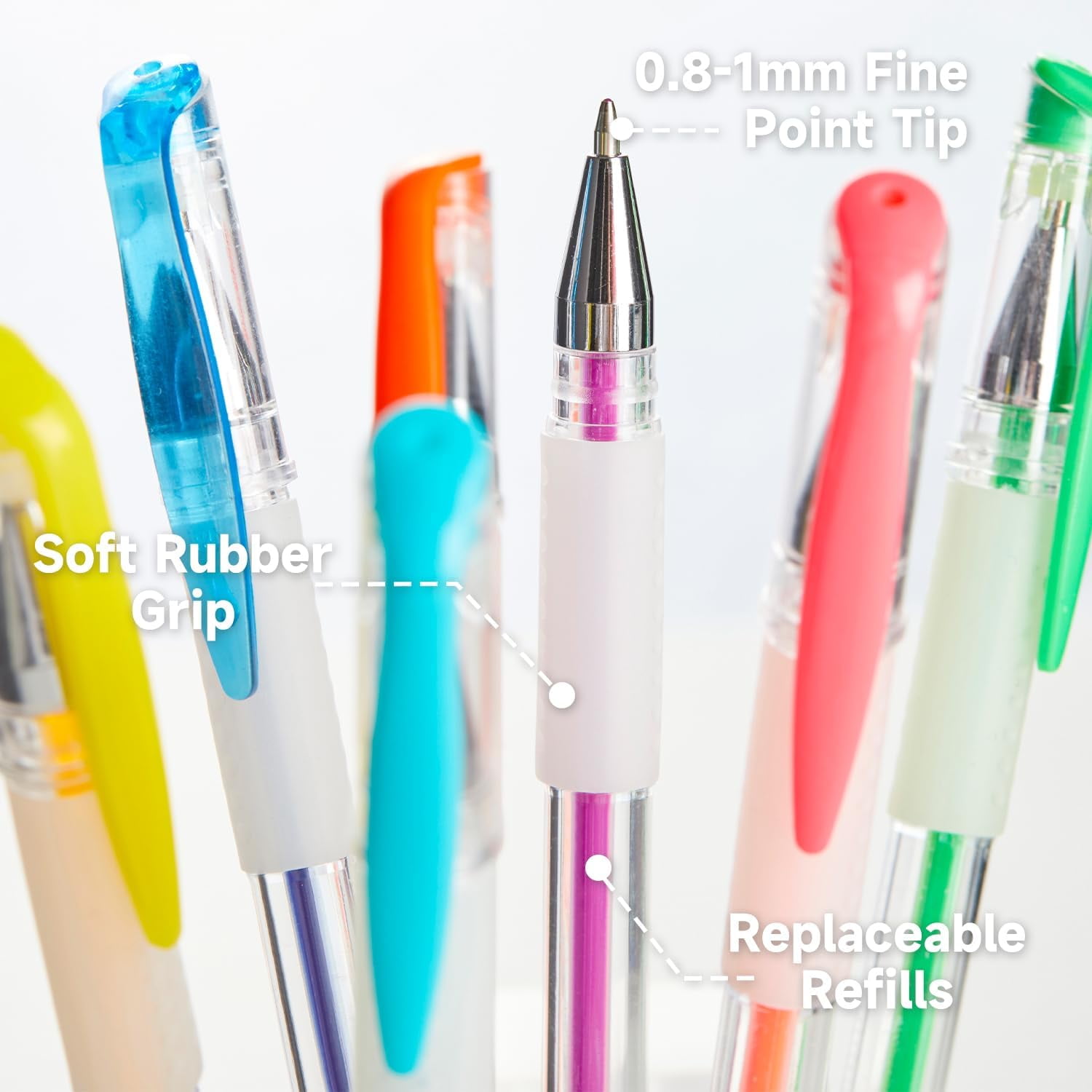 Shuttle Art 130 Colors Gel Pen with 1 Coloring Book in Travel Case for adults coloring books drawing