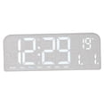 thumbnail image 2 of Accesorio de reloj despertador digital de sobremesa con fecha y hora, decoración, elegante y ligero. Gris, 2 of 9