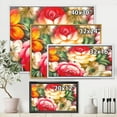 thumbnail image 4 of Designart 'Red and Yellow VIntage Flowers' Traditional Framed Canvas Wall Art Print, 4 of 5