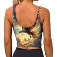 thumbnail image 4 of Picia Golden Sky Bald Eagle Sports Bra for Women,Padded Strappy Sports Bras Medium Support Yoga Bra with Removable Cups,Running Yoga Bra-XX-Large, 4 of 9