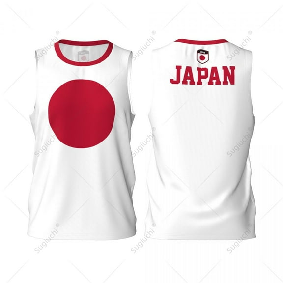 Japan Flag Men Basketball Sports Jersey Running Fitness Multifunction Sleeveless tshirt Exclusive Custom Name Nunber