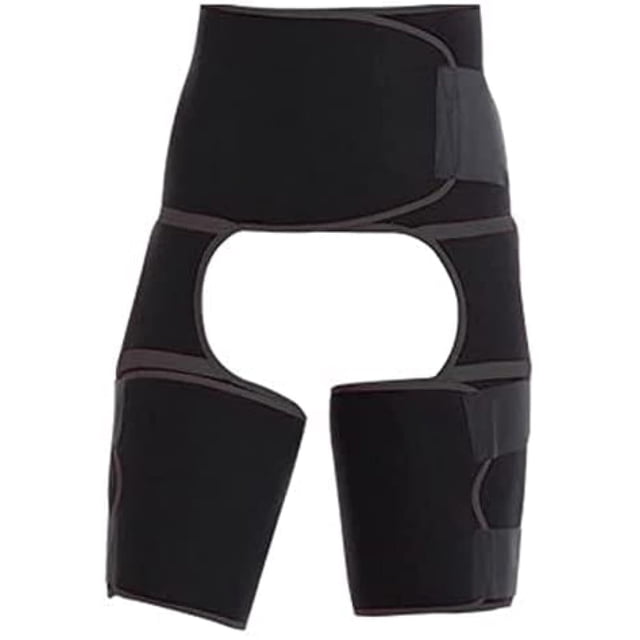Hip Brace Thigh Compression Sleeve,Waist Trainer for Women, High Compression Slimmers Exercise Wraps,Compression Brace for Hamstring, Injuries, Nerve Pain Relief,Black,Large