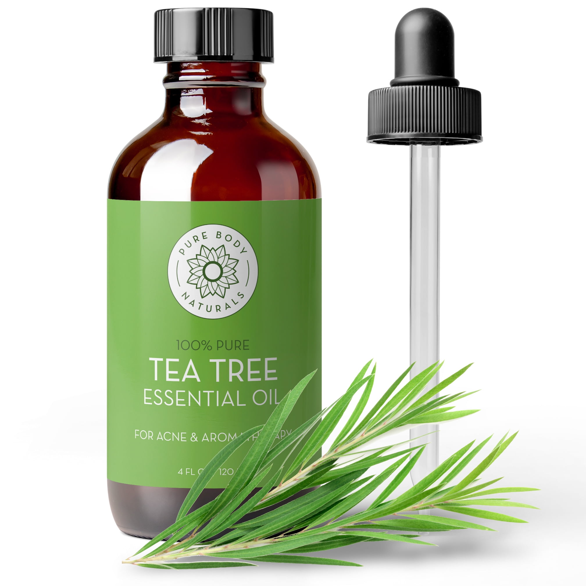 Tea Tree Essential Oil for Face, Hair, Diffuser, Therapeutic Grade 4 fl ...