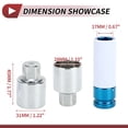 thumbnail image 4 of 1 Set Wheel Lock Lugnut for Land Rover Range Rover Type Q Anti-theft Screw Nut Removal Key Socket with 17mm Adapter, 4 of 7