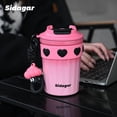 thumbnail image 6 of Sidagar 12 oz Peach Pink Heart Stainless Steel Insulated Travel Coffee Mug with Lid, 6 of 9