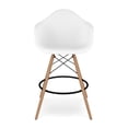 thumbnail image 2 of Aron Living Pyramid 28" Plastic Counter Stools with Arms in White (Set of 2), 2 of 6