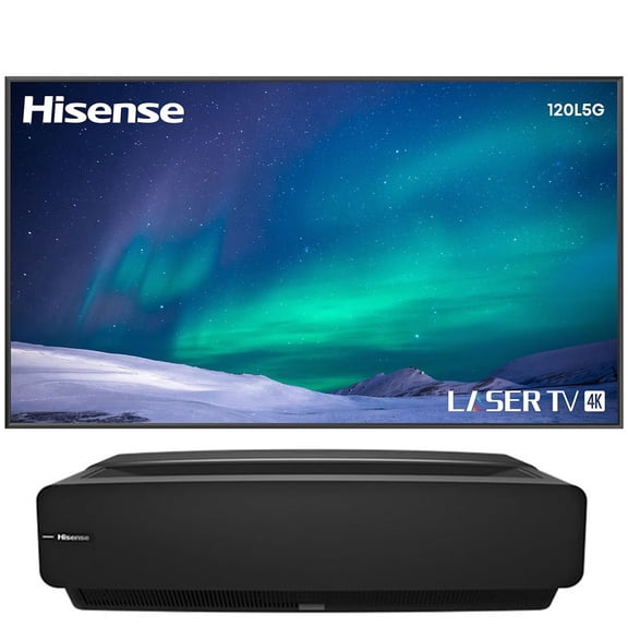 Restored Hisense 120L5G-RB 120" 4K UHD Ultra Short Throw Laser Projector 2700 ANSI Lumens, Black