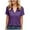 Summer Tops Purple, variant on Womens Summer Tops, Short Sleeve Shirts for Women Casual Loose Fit Solid Color Notch V Neck T-Shirts