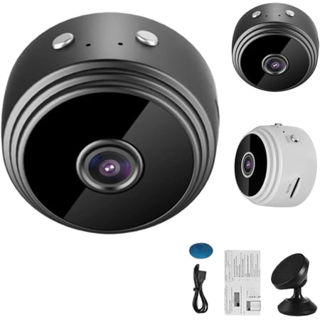 Guardhouses Watcheye Security Camera Guardhouses Camera Household Mini Cameras Mini 4g Wireless WiFi Cameras 1080p Hd Night Vision App Remote for Home Indoor Outdoor(Black 1 PC)