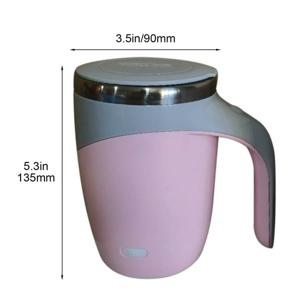 Pisexur Batería de cocina Taza de agitación automática de acero inoxidable, taza magnetizada perezosa, taza magnética automática, taza de café portátil, se puede impr para la cocina del hogar