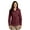 Burgundy, variant on Women's Long Sleeve Carefree Poplin Shirt, True Royal, X-Large