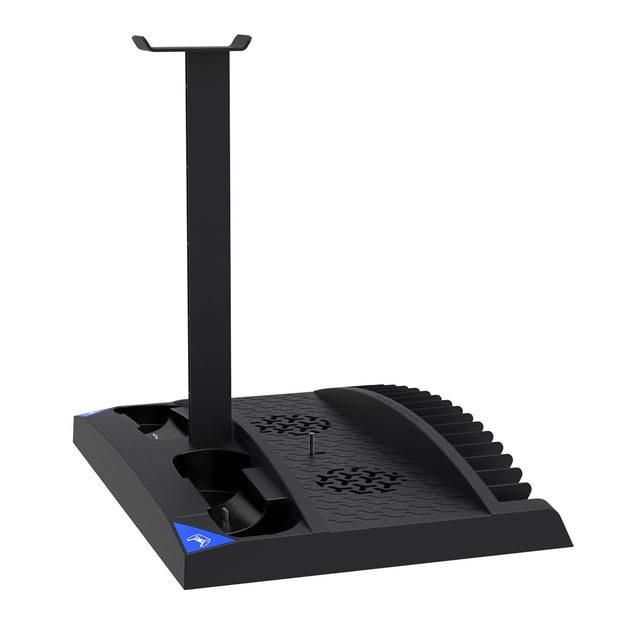 Vertical Stand with Cooling Fan Controller Charger Dock for PS5