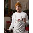 thumbnail image 2 of Reindeer With Santa Hat Sweatshirt Men -Smartprints Designs, Male 5X-Large, 2 of 4