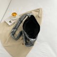 thumbnail image 2 of Autumn Winter Cotton-Padded Bag Rhombic Lattice Shoulder Bag for Work (Black), 2 of 10