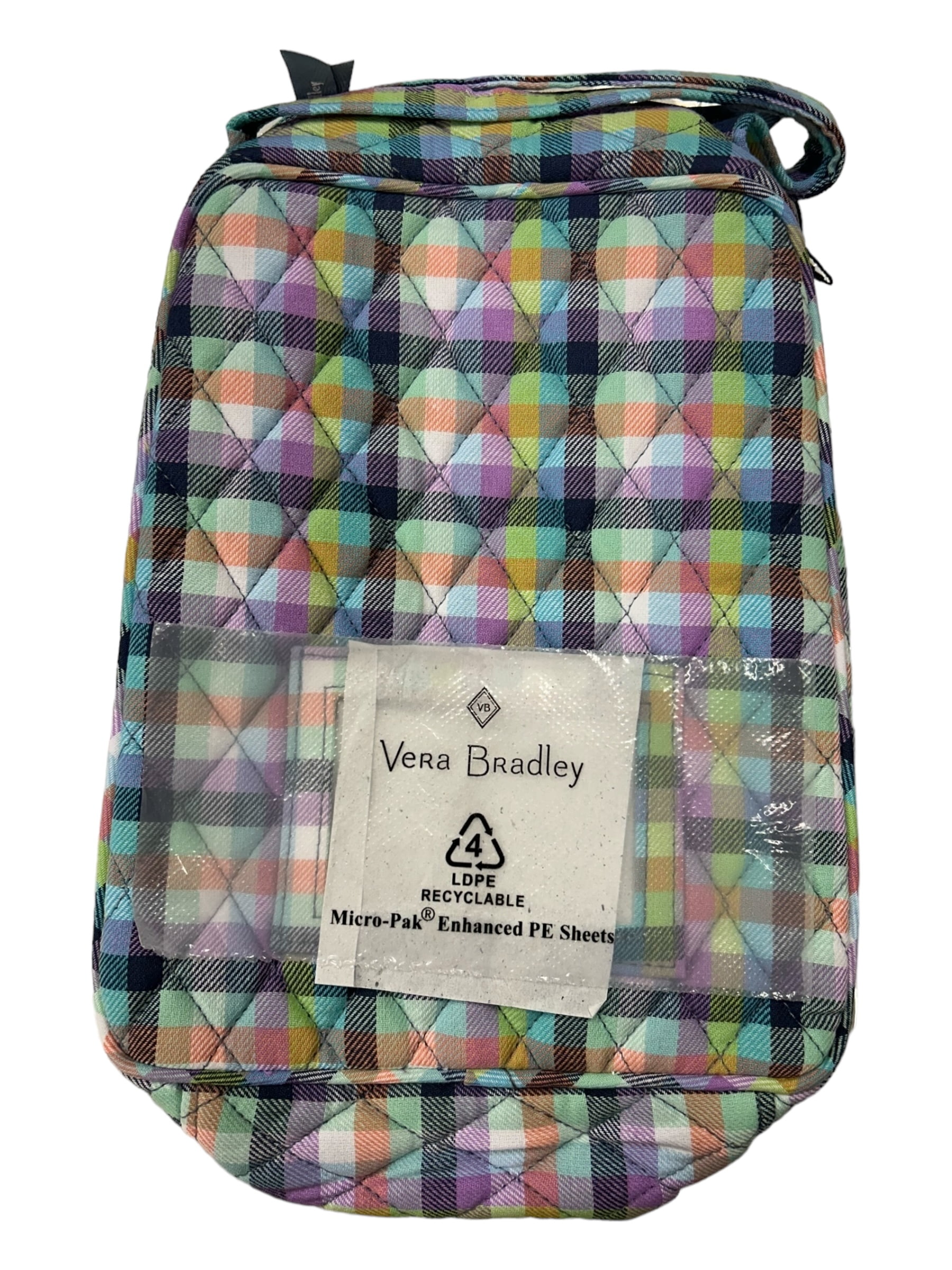 Vera Bradley Lunch Bunch Bag Gingham Plaid Cotton Lightweight