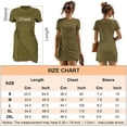 thumbnail image 2 of Women's Crewneck Bodycon Dress Short Sleeve T Shirt Dress Tie Waist 2021 Summer Casual Mini Dress S-XXL, 2 of 7