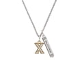 thumbnail image 2 of Delight Jewelry Goldtone Crystal Initial - X - Silvertone Mother Daughter Bar Charm Necklace, 23", 2 of 4