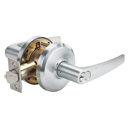 Dormakaba Door Lever Lockset, Satin Chrome QCL251A626S4478SLC