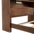 thumbnail image 6 of Miniyam Full Size Bed with Bookcase, LED Motion Sensor Light for Kids and Teens, Walnut, 6 of 7