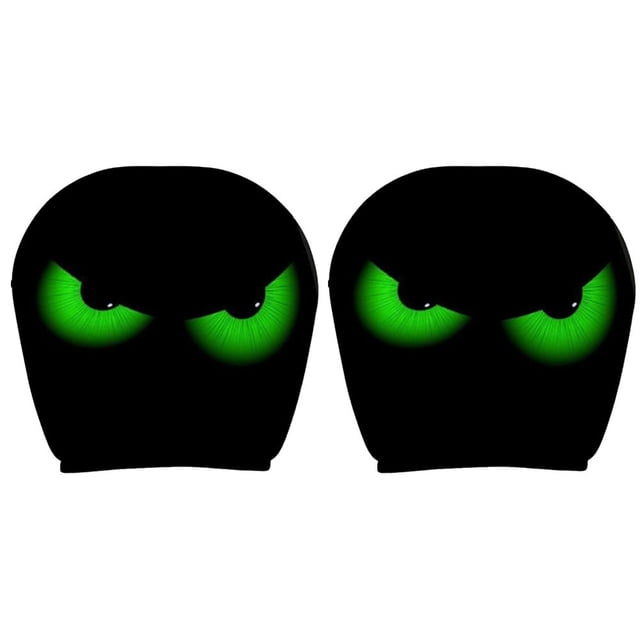 2PCS Funny Cartoon Car Headrest Covers, Cute Funny Cartoon Eyes Car Headrest Covers Car Seat Head Rest Protector for Auto Front Seat Rest Halloween Decoration